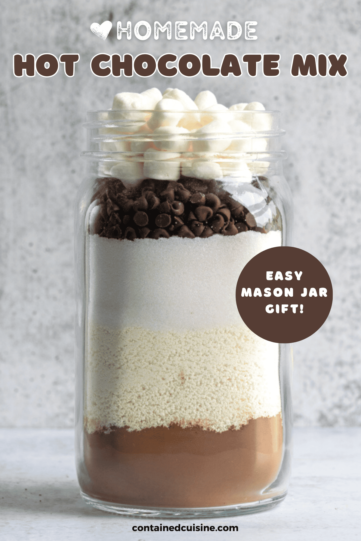 Easy Hot Cocoa In A Jar Gift Idea Contained Cuisine