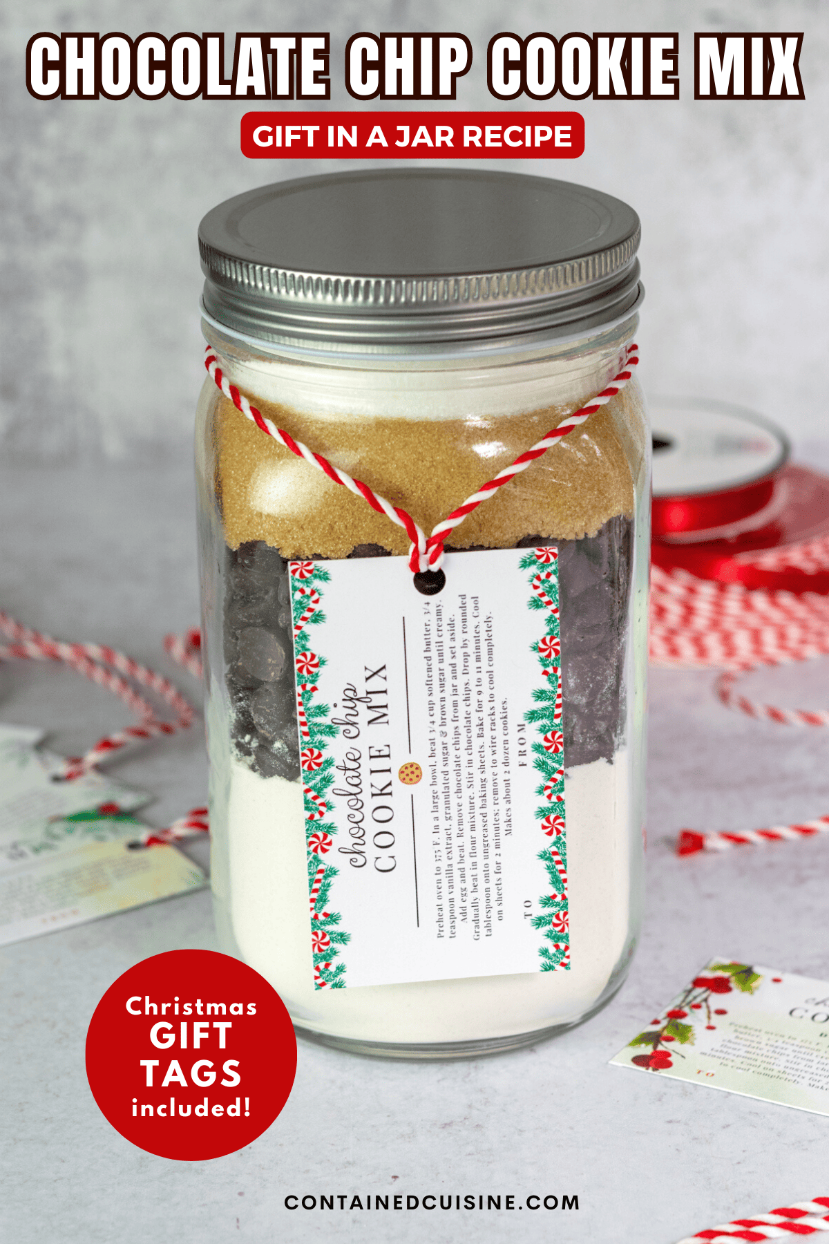 Easy Chocolate Chip Cookie Mix in a Jar (Gift Tags Included ...