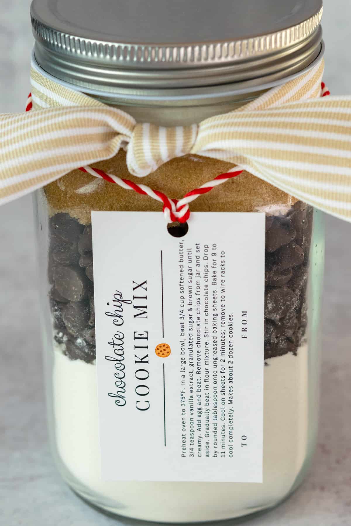 Easy Chocolate Chip Cookie Mix in a Jar (Gift Tags Included ...