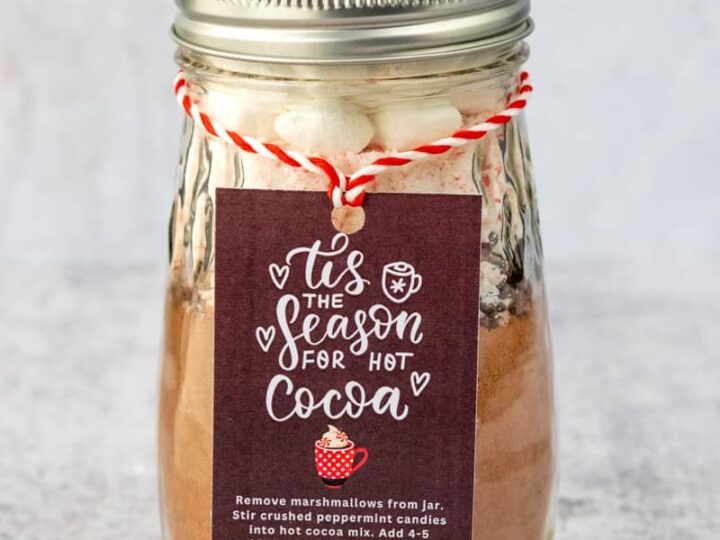 Peppermint Hot Cocoa Gift Jars - Artful Homemaking