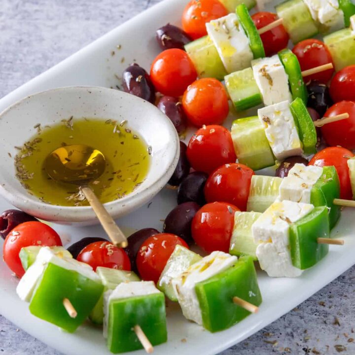 Easy Greek Salad Skewers