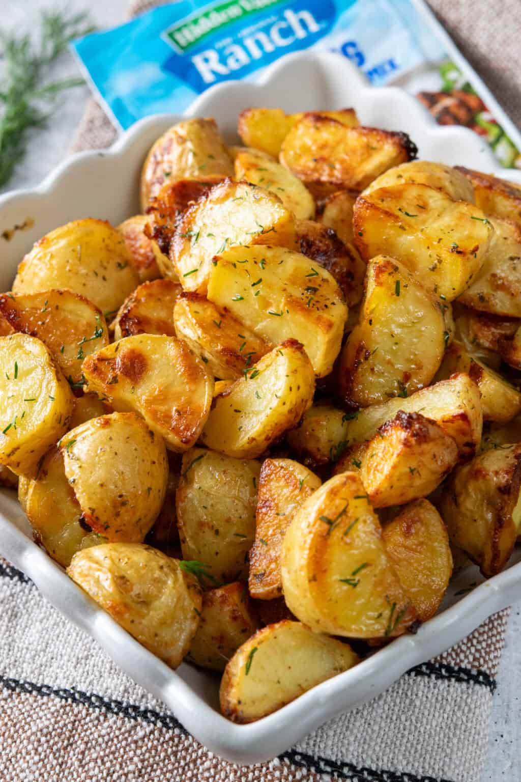 Crispy Ranch Roasted Potatoes (3-Ingredient Recipe) » Contained Cuisine